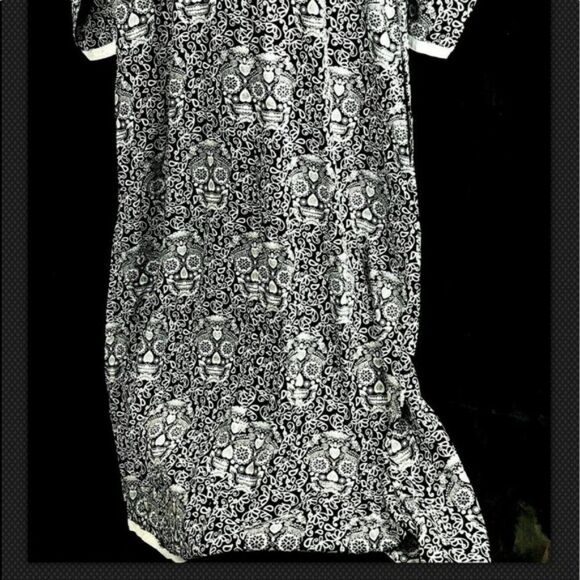 Handmade Dress Cotton Sugar Skull Long Small Y - Picture 9 of 9